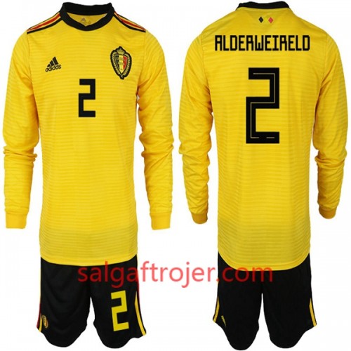 Belgien Fodboldtrøjer ALDERWEIRELD 2 Børn Udebanesæt VM 2018 Langærmet Belgien Fodboldtrøjer ALDERWEIRELD 2 Børn Udebanesæt VM 2018 Langærmet